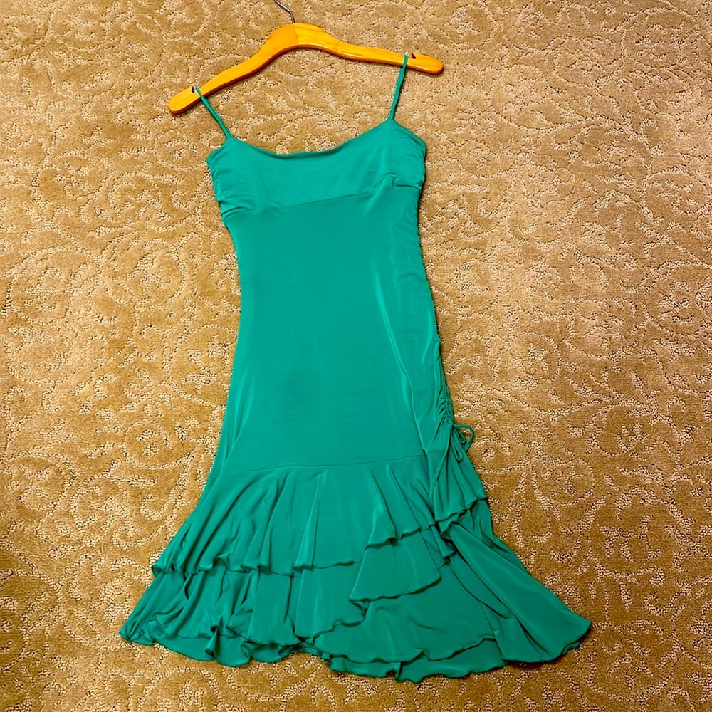 BCBG MaxAzria Green Spaghetti Strap Mini Dress Size S